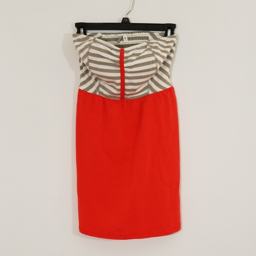 Rip Curl Red and Gray Striped Mini Dress Size Small Excellent Condition